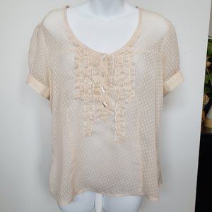 Kimchi Blue sheer short sleeve blouse